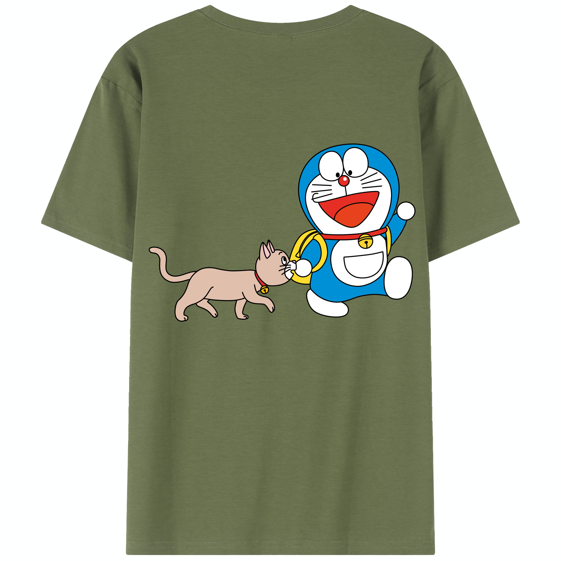 （画像用） ドラえもん Doraemon 綿100％半袖Tシャツ（背面プリント）